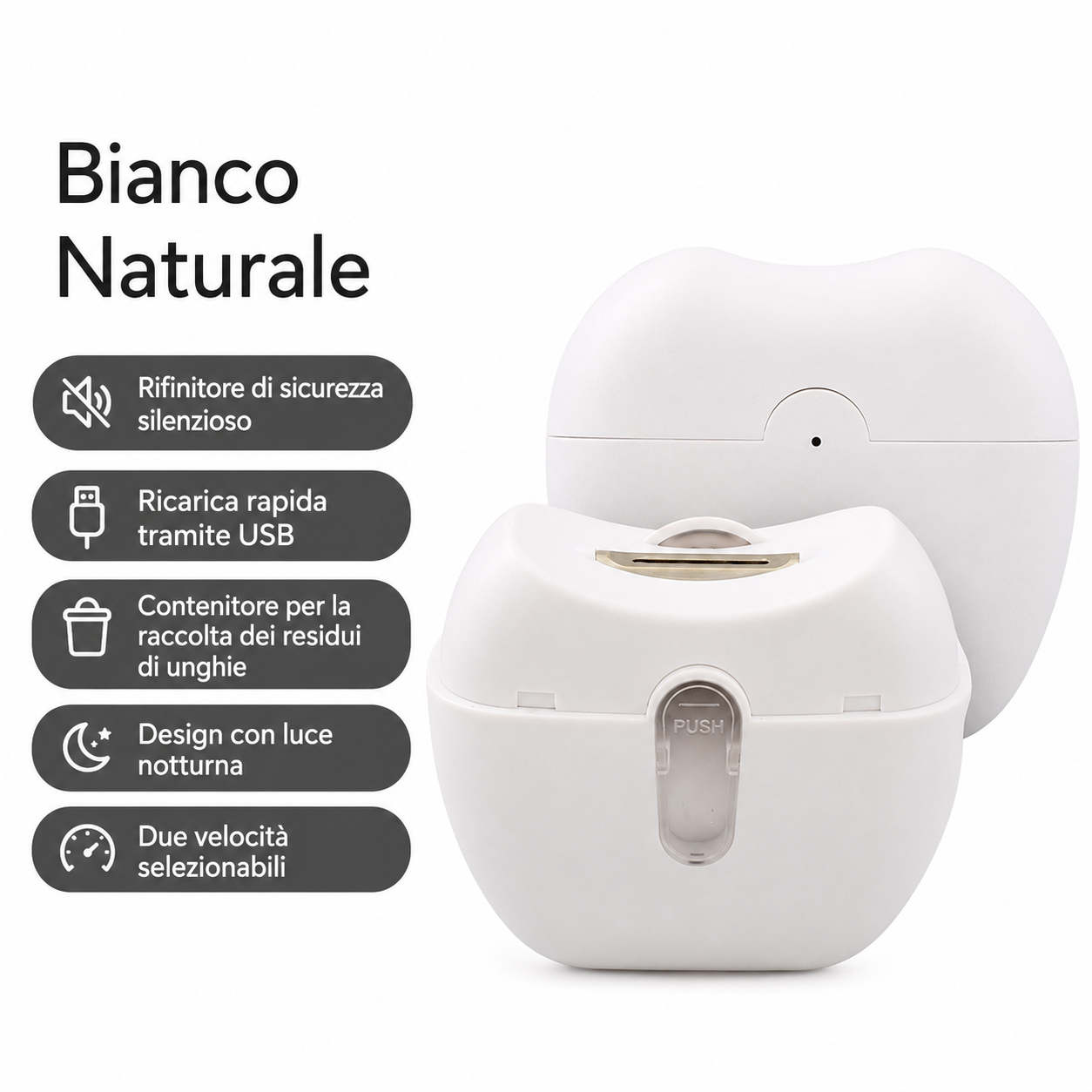 Tagliaunghie Elettrico Silenzioso Ricaricabile